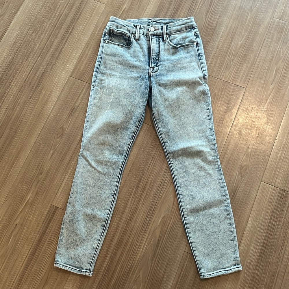Good American Blue Acid Wash Good Legs Ankle Crop size 4 / 27
